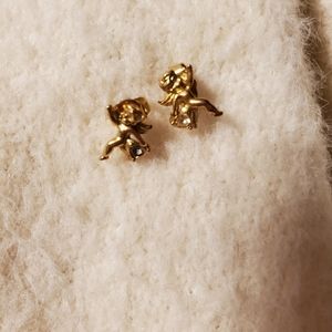 Gold Cherub Studs